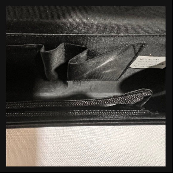 Black fabric evening clutch with rhinestones. EXCELLENT CONDITION! - Picture 5 of 10